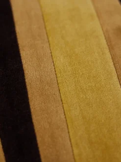 Hot HKLIVING Coussin en coton fait main Striped Tons jaunes, noir