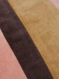 New HKLIVING Coussin en coton fait main Sunkissed Brun clair pêche, aubergine