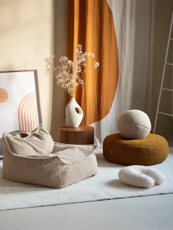 Fashion Wigiwama Coussin en peluche U Arch Blanc cassé
