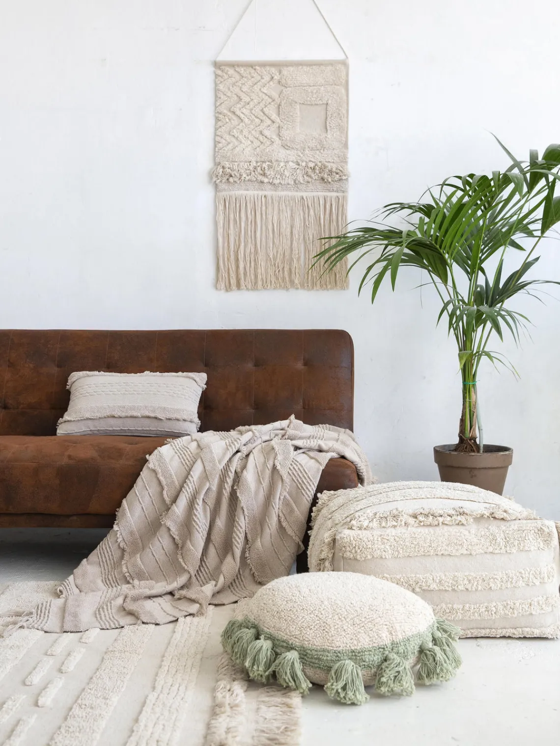 Best Lorena Canals Coussin moelleux avec franges fait main Circle