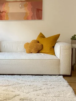 Clearance Lorena Canals Coussin moelleux en coton fait à la main Cloud Jaune moutarde