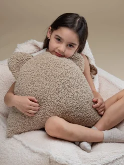 Clearance Wigiwama Coussin moelleux en peluche Bear Beige clair