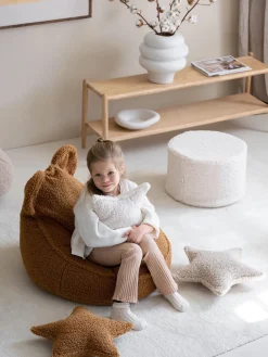 Clearance Wigiwama Coussin moelleux en peluche Star Beige clair