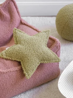 Sale Wigiwama Coussin moelleux en peluche Star Vert clair
