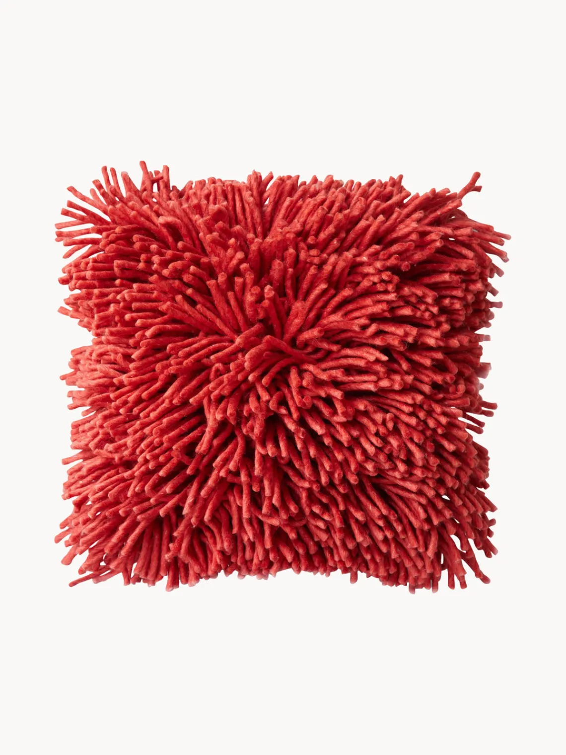 Outlet HKLIVING Coussin moelleux Rugged, artisanal Rouge
