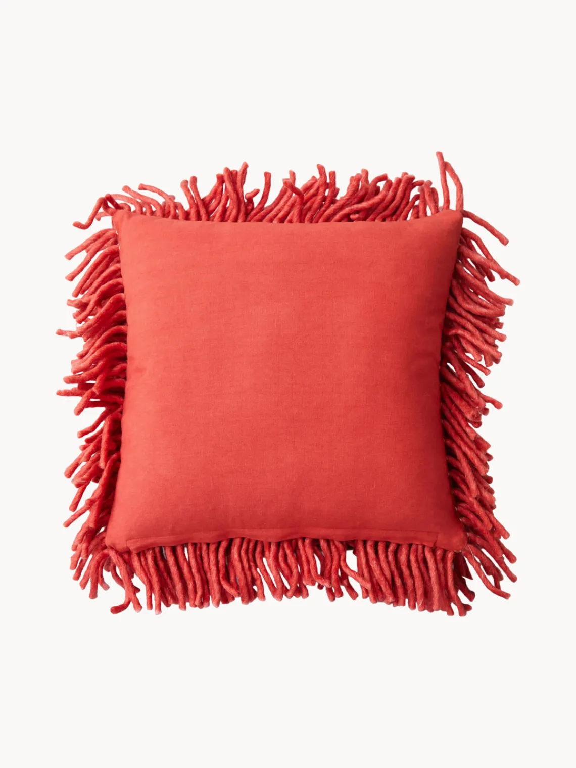 Outlet HKLIVING Coussin moelleux Rugged, artisanal Rouge