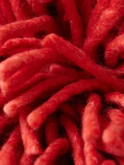 Outlet HKLIVING Coussin moelleux Rugged, artisanal Rouge