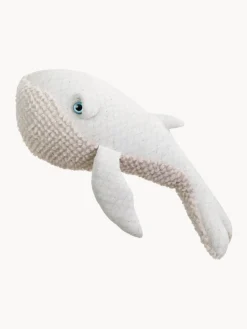 Sale BigStuffed Coussin peluche artisanal Whale Blanc