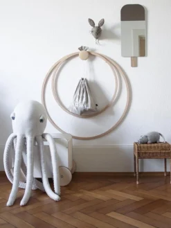 Best BigStuffed Coussin peluche artisanal Octopus, larg. 85 cm