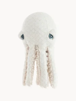 Fashion BigStuffed Coussin peluche artisanal Octopus Blanc cassé, beige clair