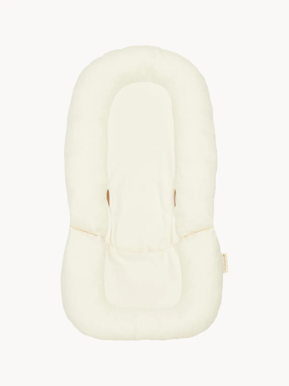 Hot Nobodinoz Coussin pour transat en coton bio Growing Green Blanc crème