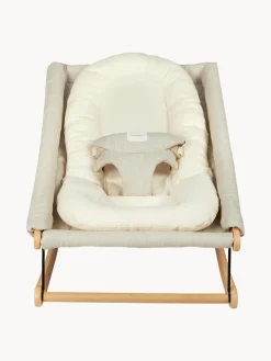 Hot Nobodinoz Coussin pour transat en coton bio Growing Green Blanc crème