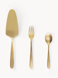 Clearance Sola Switzerland Couverts à gâteau Tulip, 6 personnes (13 élém.) Doré, mat