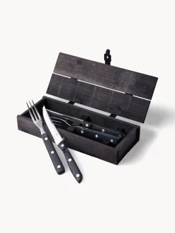 Sale Gense Couverts à steak avec boîte Old Farmer, set de tailles variées Argenté, noir