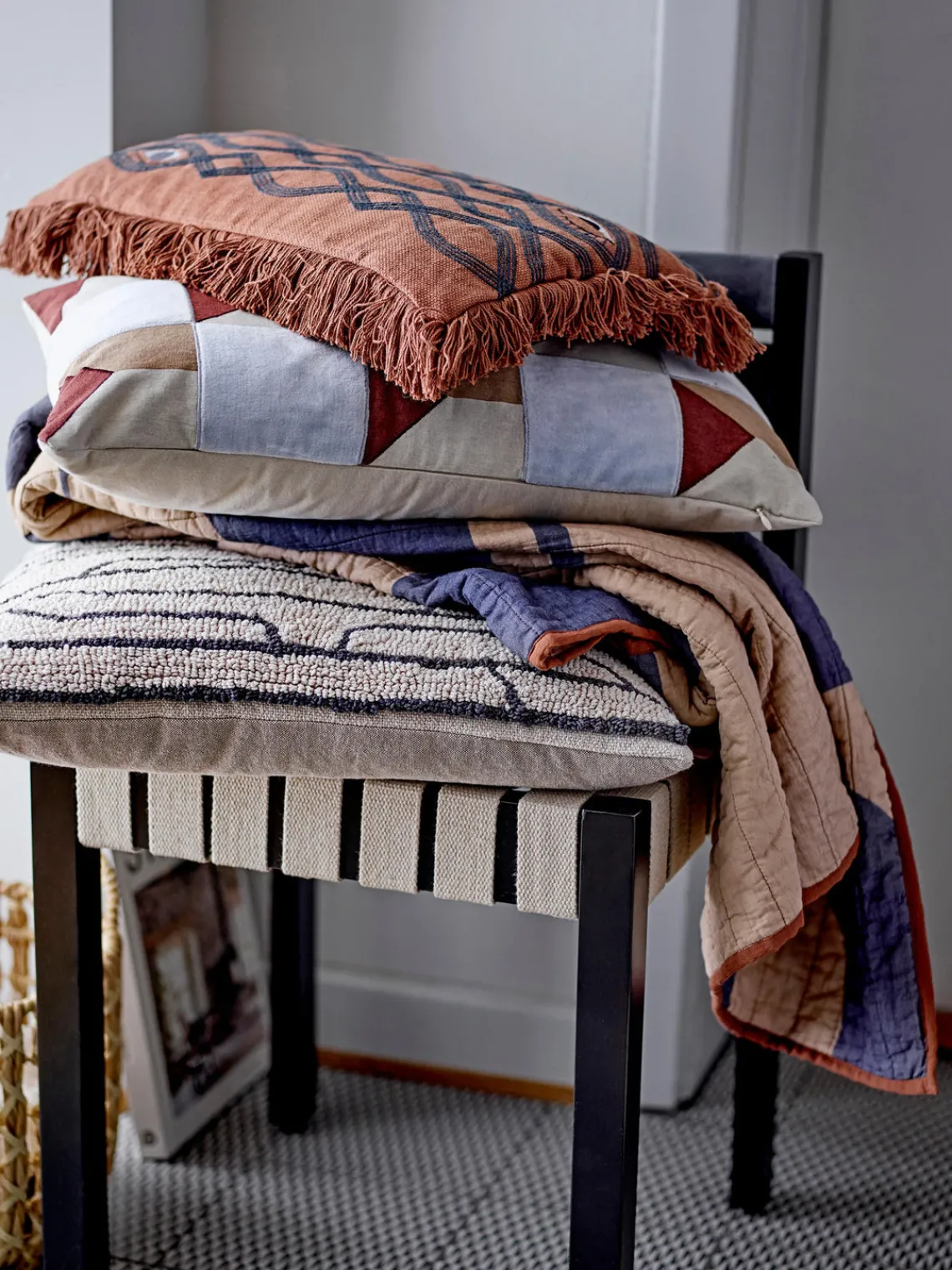 Sale Bloomingville Couverture matelassée en coton bio Roosi