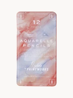 Sale Printworks Crayons de couleur Aquarelle, 12 élém. Tons bleus et roses