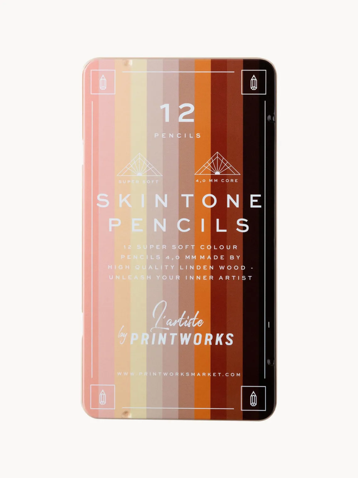 Best Printworks Crayons de couleur Skin Tone, 12 élém. Multicolore