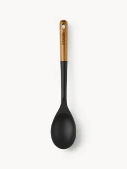 Fashion Staub Cuillère à servir avec manche en acacia Cook Noir, bois clair