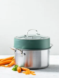 Sale GreenPan Cuiseur vapeur Steamy Vert foncé