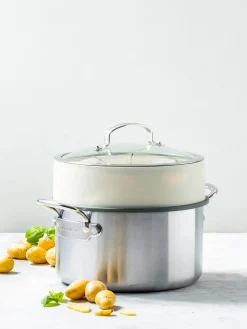 Outlet GreenPan Cuiseur vapeur Steamy Blanc crème