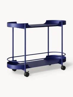 Clearance Westwing Collection Desserte en métal Taru Bleu roi, mat, noir