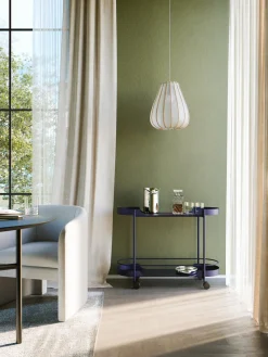 Clearance Westwing Collection Desserte en métal Taru Bleu roi, mat, noir