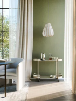 New Westwing Collection Desserte en métal Taru Beige clair mat, noir