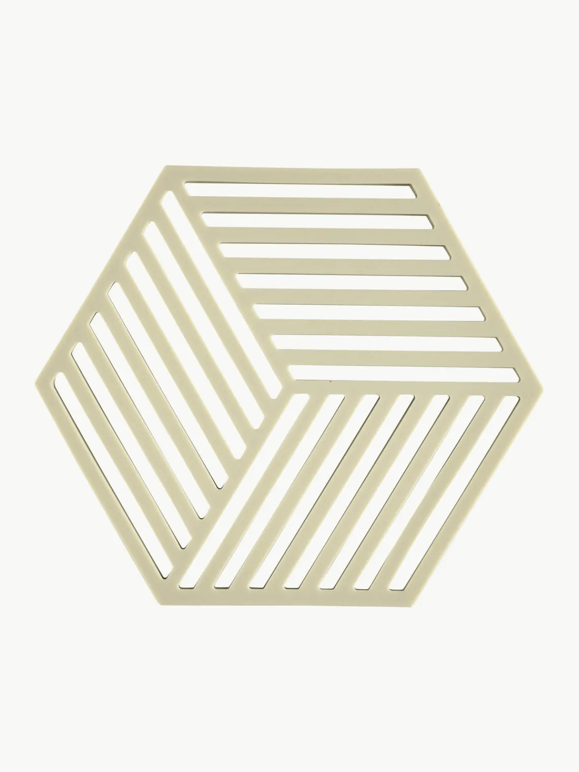 Outlet Zone Denmark Dessous de plat en silicone Hexagon Beige clair