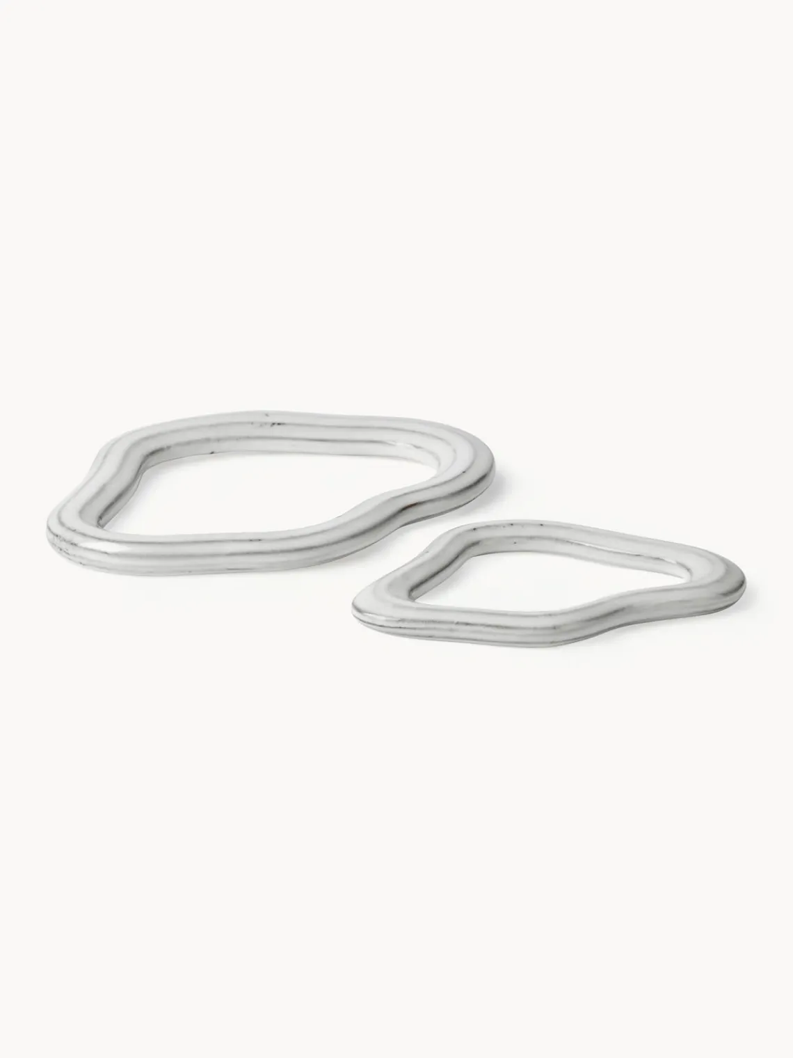 Hot Broste Copenhagen Dessous de verre artisanaux Nordic Sand, 2 élém. Gris clair, chiné