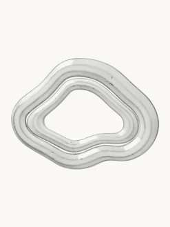 Hot Broste Copenhagen Dessous de verre artisanaux Nordic Sand, 2 élém. Gris clair, chiné