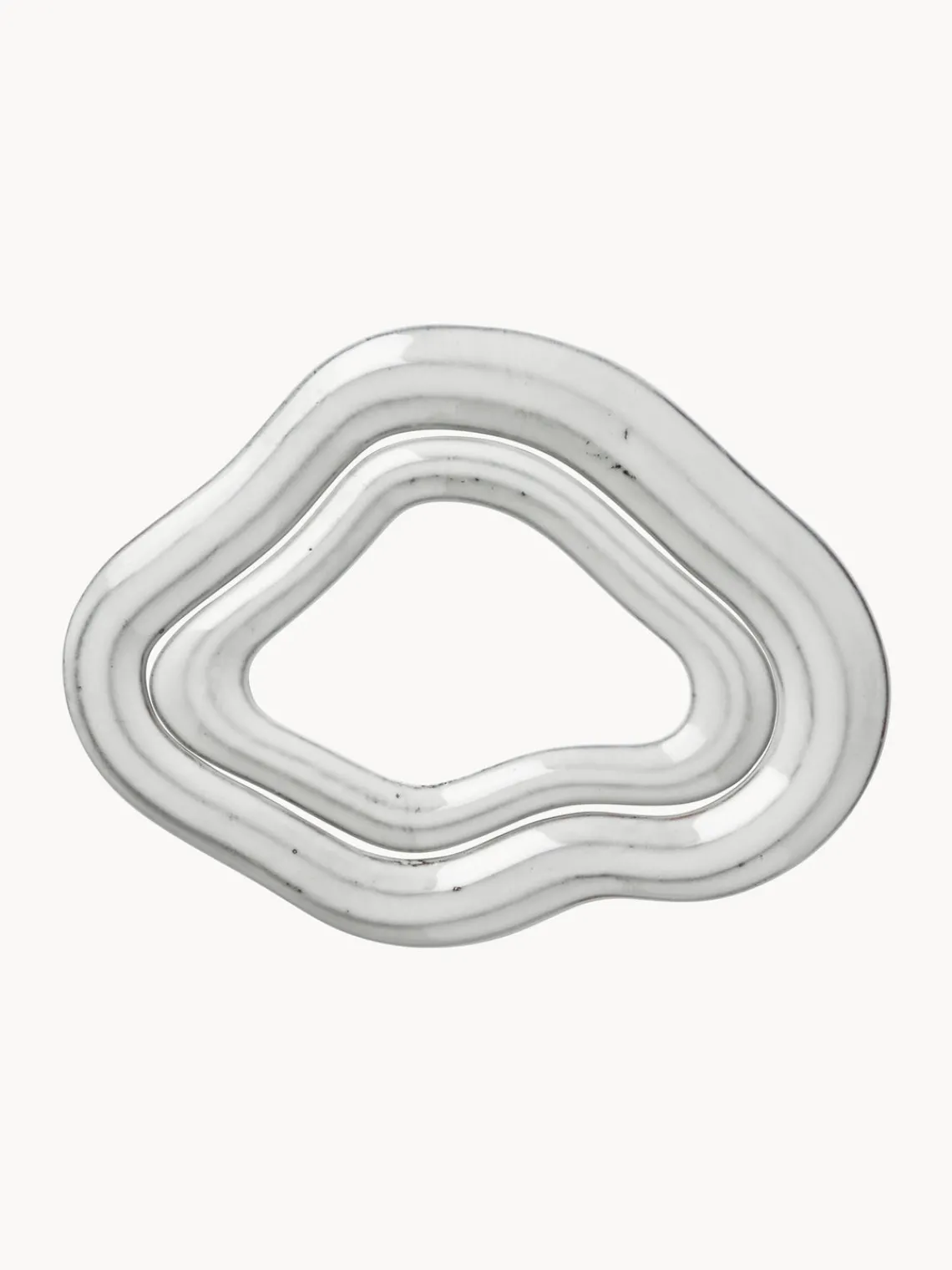 Hot Broste Copenhagen Dessous de verre artisanaux Nordic Sand, 2 élém. Gris clair, chiné
