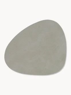 Online LIND DNA Dessous de verre asymétriques en cuir Curve, 4 pièces Beige