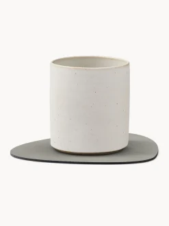 Online LIND DNA Dessous de verre asymétriques en cuir Curve, 4 pièces Beige