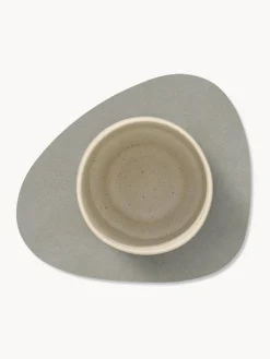 Online LIND DNA Dessous de verre asymétriques en cuir Curve, 4 pièces Beige