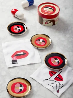 Outlet Jonathan Adler Dessous de verre en porcelaine Full Bocal, 4 élém.