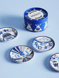 Discount Jonathan Adler Dessous de verre en porcelaine Druggist, 4 élém.