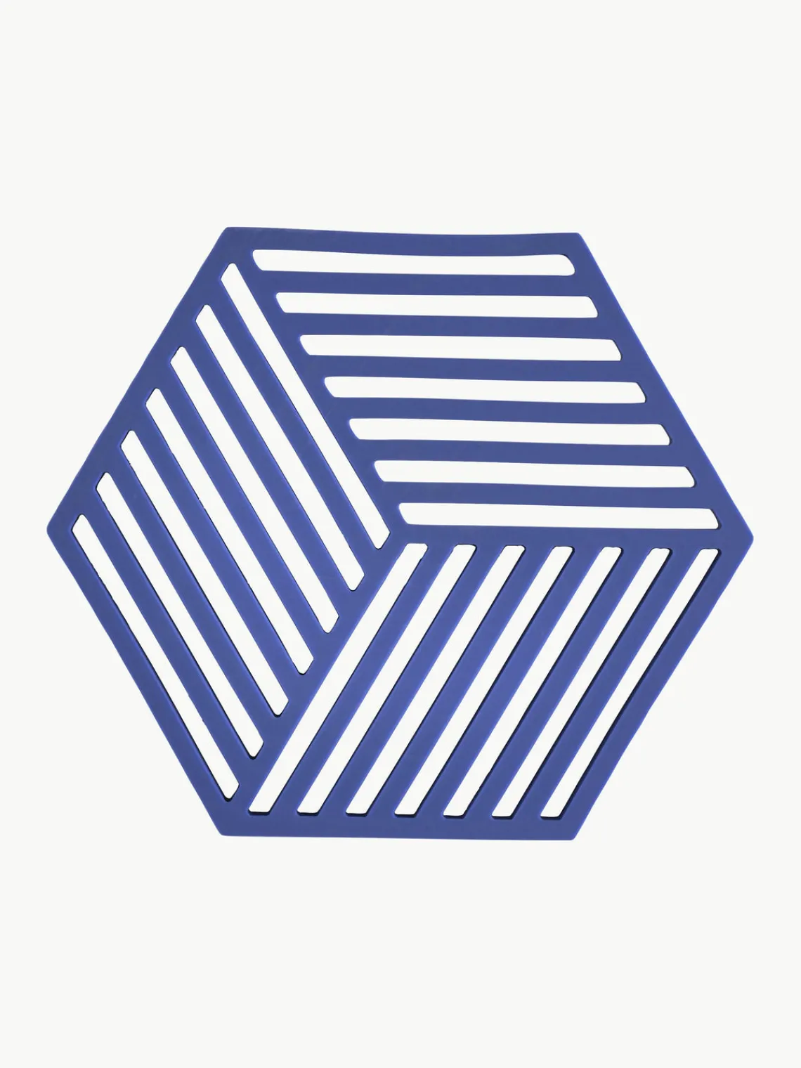 Sale Zone Denmark Dessous de verre en silicone Hexagon Bleu roi