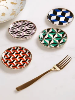 Hot Jonathan Adler Dessous de verre plaqués or Versailles, 4 élém.