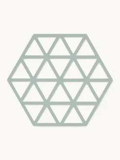 Discount Zone Denmark Dessous-de-plat en silicone Triangle, 2 pièces Vert sauge