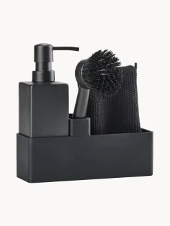 Best Zone Denmark Distributeur de liquide vaisselle avec accessoires Zone, 3 élém. Noir