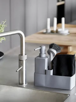 Clearance Zone Denmark Distributeur de liquide vaisselle avec accessoires Parta, 3 élém. Gris