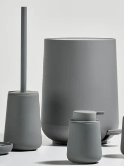 Best Zone Denmark Distributeur de savon en porcelaine Push Gris foncé