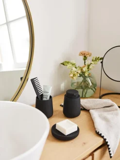 Discount Zone Denmark Distributeur de savon en porcelaine Push Noir