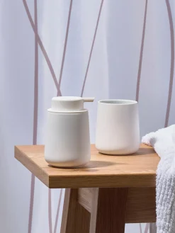 Sale Zone Denmark Distributeur de savon en grès à surface veloutée Ume Blanc