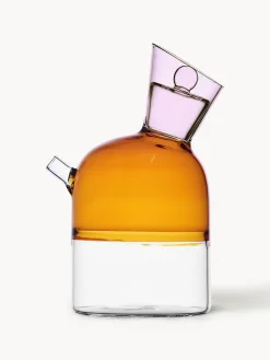 New ICHENDORF Distributeur de vinaigre et d'huile artisanal Travasi Orange, rose pâle, transparent