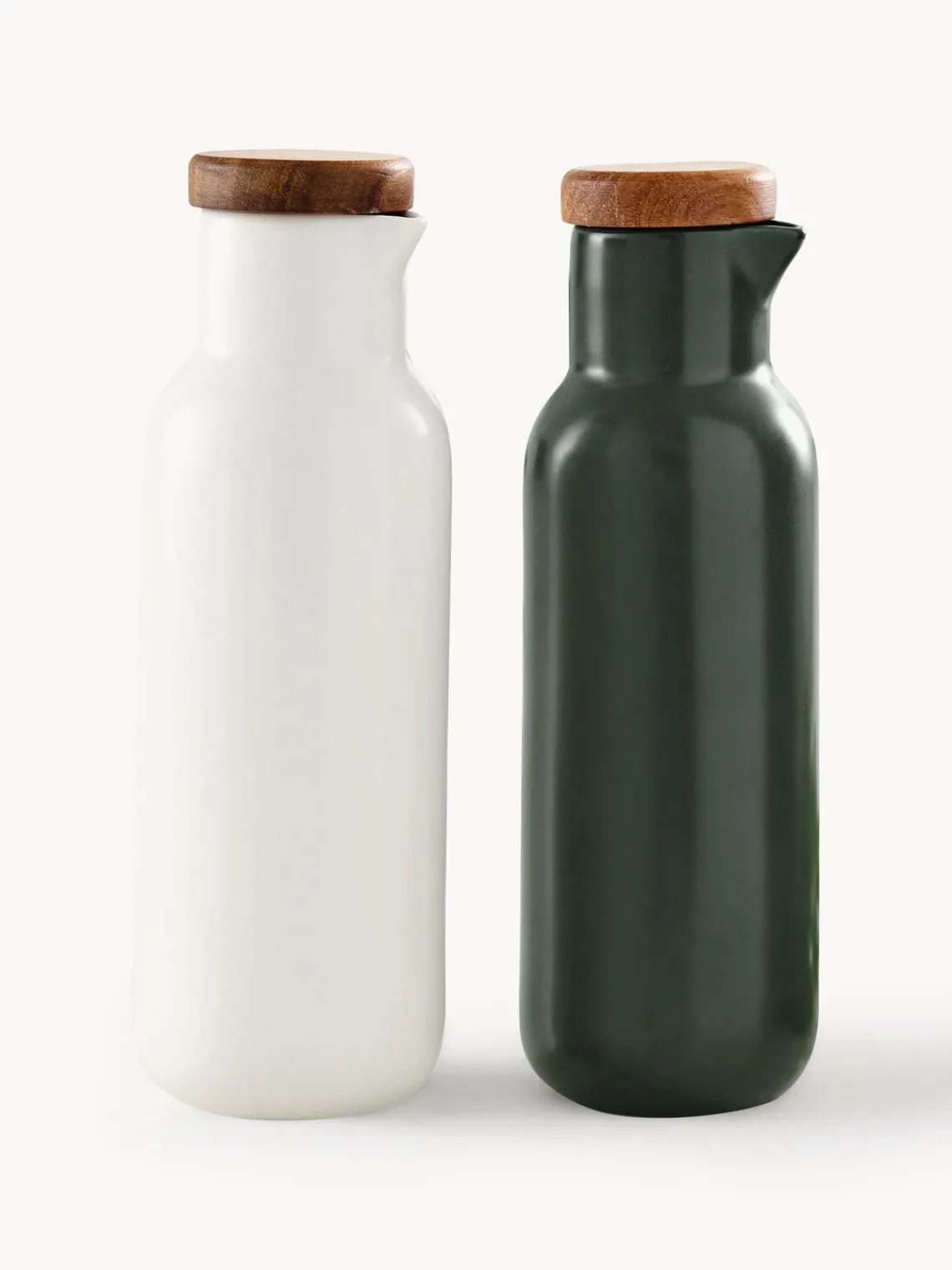 Hot ladelle Distributeurs pour vinaigre et huile en porcelaine Essentials, 2 élém.