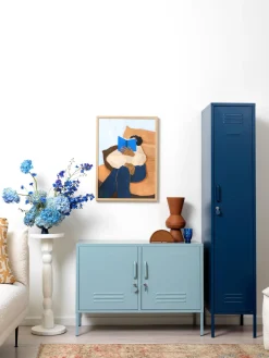 Clearance Mustard Made Enfilade en métal Mustard Bleu ciel
