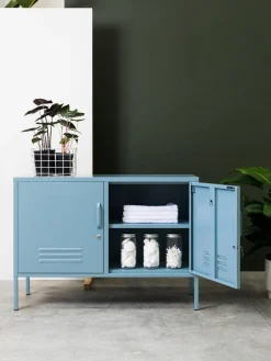 Clearance Mustard Made Enfilade en métal Mustard Bleu ciel