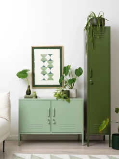Online Mustard Made Enfilade en métal The Lowdown Vert sauge