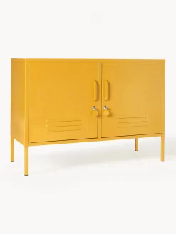 Hot Mustard Made Enfilade en métal The Lowdown Jaune moutarde